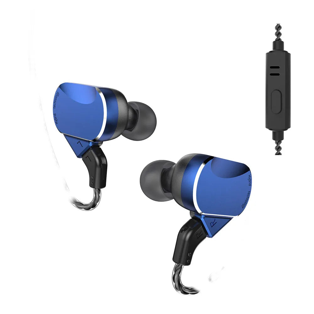 BQEYZ BQ3 HiFi Earphone Metal Housing Sport Headset 3 Balanced Armature 2 Dynamic Drivers In Ear Monitor