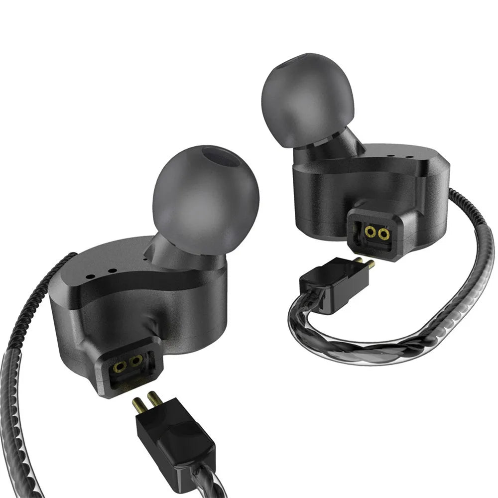 BQEYZ KB1 Triple Drivers Earphones 1DD 3BA HiFi Stereo in-Ear Metal Shell Removable Cable