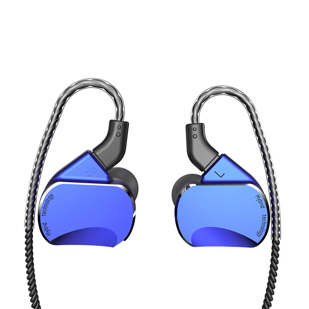 BQEYZ BQ3 HiFi Earphone Metal Housing Sport Headset 3 Balanced Armature 2 Dynamic Drivers In Ear Monitor