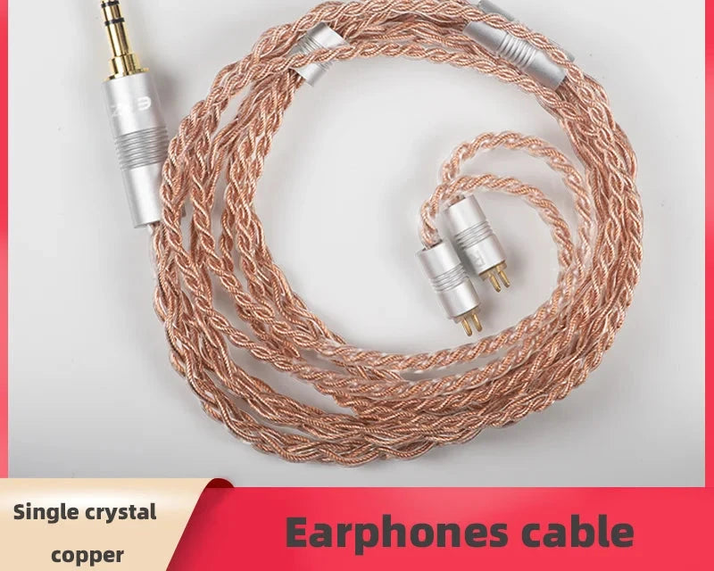 EPZ Copper Wire Earphone Replace Cable  2.5/3.5/4.4mm HIFI Sound Quality Plug Headphone Cable MMCX/0.78mm2Pin