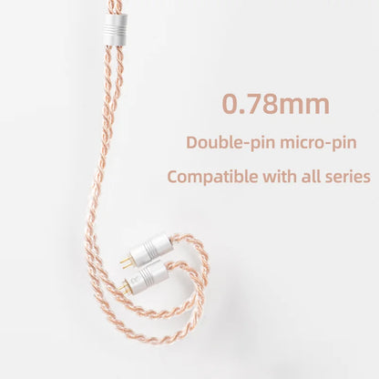 EPZ Copper Wire Earphone Replace Cable  2.5/3.5/4.4mm HIFI Sound Quality Plug Headphone Cable MMCX/0.78mm2Pin