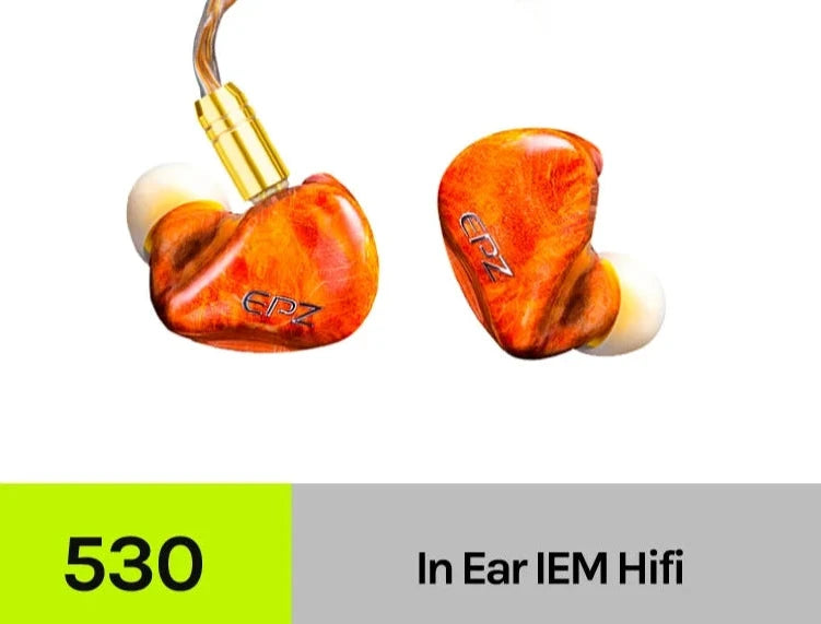 EPZ 530 5BA Monitor IEM Earphone HIFI  In Ear Earbuds Three-In-One 0.78 2 Pin Gold Silver And Palladium Alloy Cable