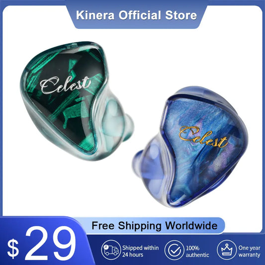 Kinera Celest Wyvern Qing Earphones 10mm LCP Dynamic Driver With Detachable Boom Microphone  In-Ear IEMs Cable Audio headset