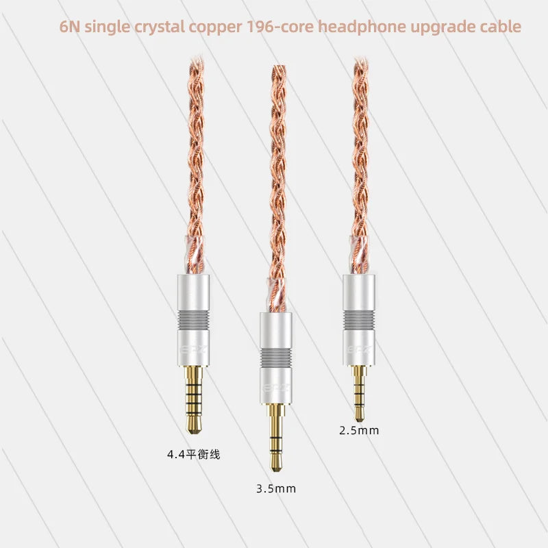 EPZ Copper Wire Earphone Replace Cable  2.5/3.5/4.4mm HIFI Sound Quality Plug Headphone Cable MMCX/0.78mm2Pin