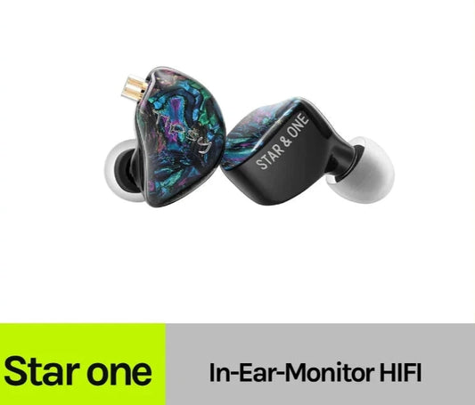 EPZ X Tipsy Star One Monitor Earphones In-Ear Wired IEM Hifi Sing Instrumental Music 2 Pin 0.78mm Detachable Cable Earbuds