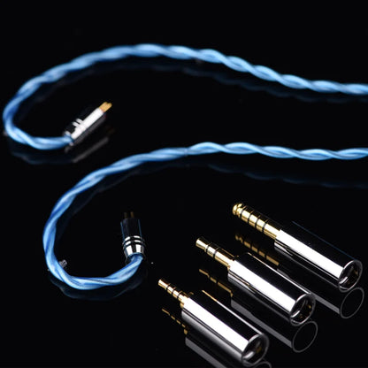 EPZ HIFI Earphones IEM Cable DP11 Single Crystal Copper Silver-Plated Graphene 2.5/3.5/4.4mm Three-In-One 0.78mm 2pin/MMCX