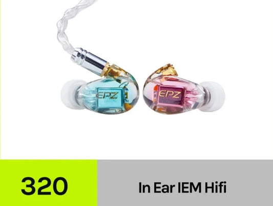 EPZ 320 3BA Monitor IEM Earphone HIFI  In Ear Earbuds MMCX Single Crystal Copper Silver Plated Cable