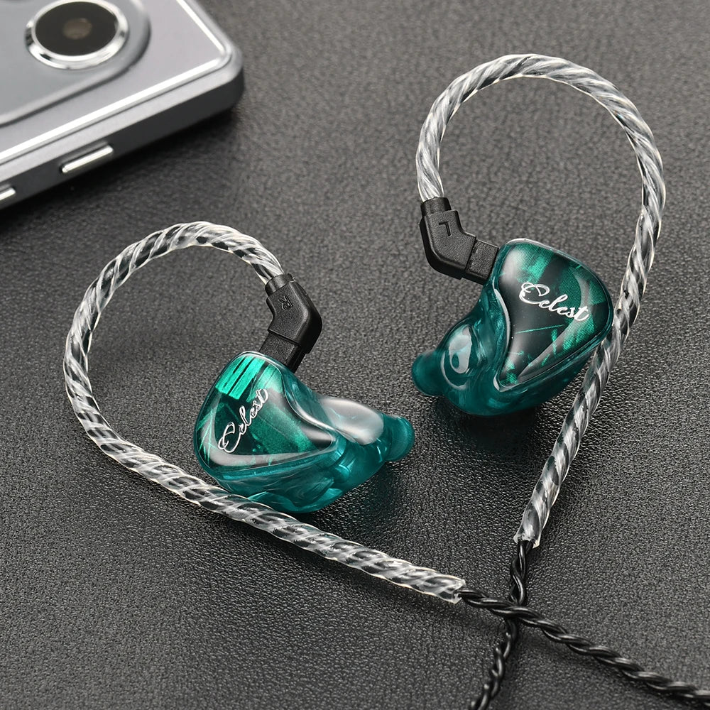 Kinera Celest Wyvern Qing Earphones 10mm LCP Dynamic Driver With Detachable Boom Microphone  In-Ear IEMs Cable Audio headset