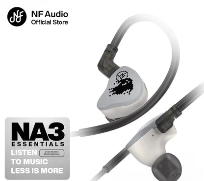 NA3 In-Ear Dynamic Professional Wired Earphones with High-Quality Sound For Vocal, Comfortable For Long Wearing grey