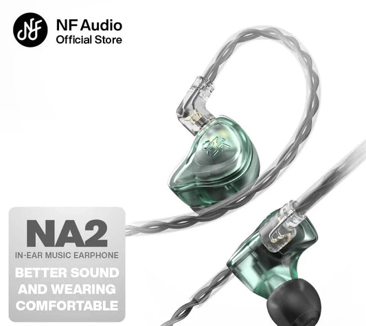 NM2 In-Ear Monitor Wired Earphone  For Professional Stage Monitoring, Streamer, Sing Color Pinker, High Quality Audio green