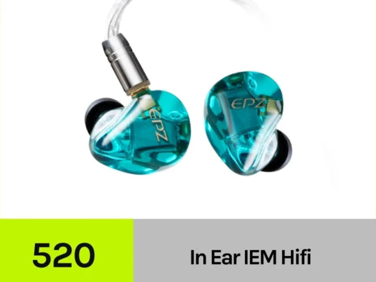 EPZ 520 5BA Monitor IEM Earphone HIFI  In Ear Earbuds MMCX 8N Oxygen-Free Copper Upgrade Cable