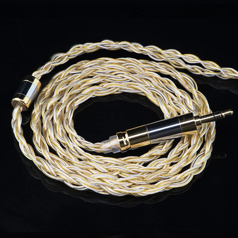 EPZ Canary HIFI Earphone IEM Cable 2.5/3.5/4.4mm Gold Silver And Copper Upgrade Cable Three-In-One Plug 0.78  2PIN MMCX